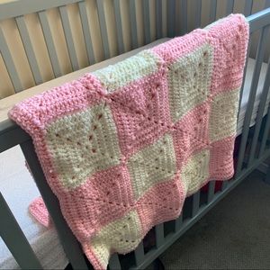 Made by Grandma - Hand Crocheted Baby Blanket